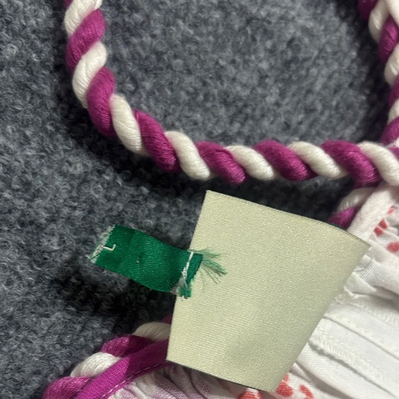 FARM Rio Maia Floral Jumpsuit Pink Rope Trim Wide Leg Resort L - Picture 7 of 7